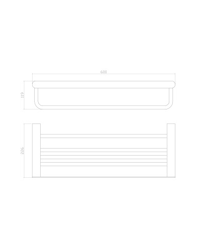Полотенцедержатель с полкой WONZON & WOGHAND, Черный (WW-7781)