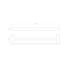 Полотенцедержатель двойной WONZON & WOGHAND, Черный (WW-7711)