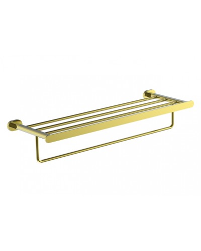 Полотенцедержатель с полкой WONZON & WOGHAND, Глянцевое золото (WW-8481-LG)