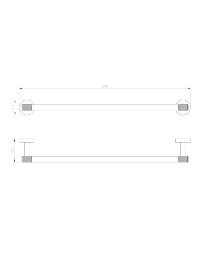Полотенцедержатель WONZON & WOGHAND, Черный/Золото (WW-9212)