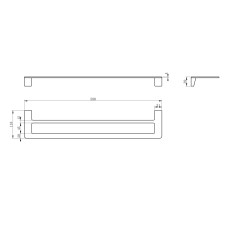 Полотенцедержатель двойной WONZON & WOGHAND, Черный матовый (WW-V2102-MB)