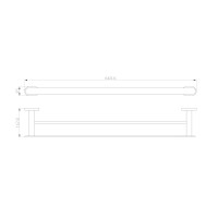 Полотенцедержатель двойной WONZON & WOGHAND, Глянцевое золото (WW-8411-LG)