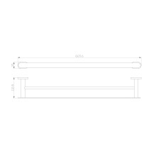 Полотенцедержатель двойной WONZON & WOGHAND, Глянцевое золото (WW-8411-LG)