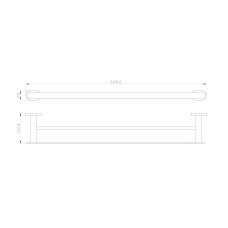 Полотенцедержатель двойной WONZON & WOGHAND, Глянцевое золото (WW-8411-LG)