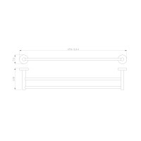 Полотенцедержатель двойной WONZON & WOGHAND, Хром (WW-8111)