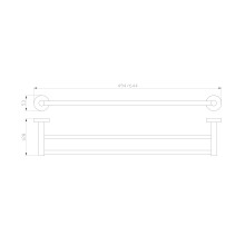 Полотенцедержатель двойной WONZON & WOGHAND, Хром (WW-8111)