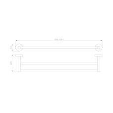 Полотенцедержатель двойной WONZON & WOGHAND, Хром (WW-8111)