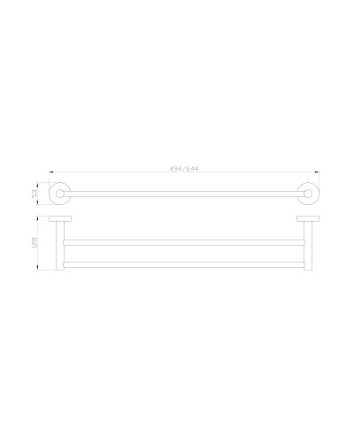 Полотенцедержатель двойной WONZON & WOGHAND, Хром (WW-8111)