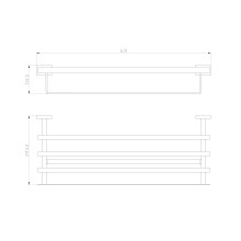 Полотенцедержатель с полкой WONZON & WOGHAND, Хром (WW-9781)