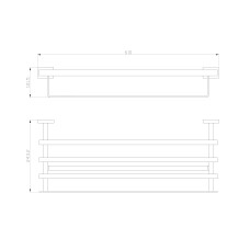 Полотенцедержатель с полкой WONZON & WOGHAND, Хром (WW-9781)
