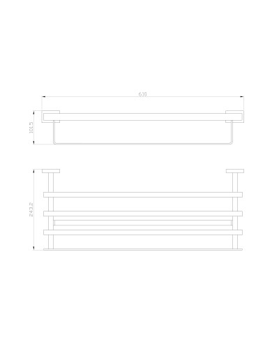 Полотенцедержатель с полкой WONZON & WOGHAND, Хром (WW-9781)