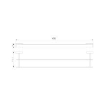 Полотенцедержатель двойной WONZON & WOGHAND, Хром (WW-9711-45CM)