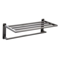 Полотенцедержатель с полкой WONZON & WOGHAND, Темный графит (WW-9381)