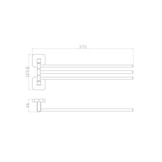 Полотенцедержатель поворотный WONZON & WOGHAND, Хром (WW-6641)