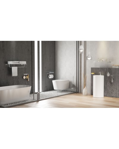 Полотенцедержатель с полкой WONZON & WOGHAND, Хром (WW-9181)