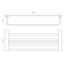 Полотенцедержатель с полкой WONZON & WOGHAND, Черный (WW-9181-BL)