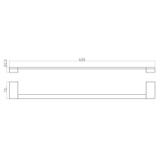 Вешалка для полотенец WONZON & WOGHAND, Хром (WW-9112)