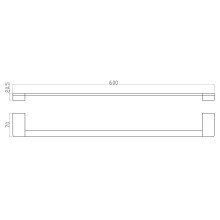 Вешалка для полотенец WONZON & WOGHAND, Глянцевое золото (WW-9112-LG)