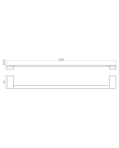 Вешалка для полотенец WONZON & WOGHAND, Темный графит (WW-9112-GM)