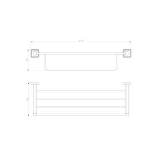 Полотенцедержатель с полкой WONZON & WOGHAND, Бронза (WW-7281)
