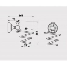 Держатель фена Magliezza Primavera 80311-BR