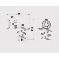 Держатель фена Magliezza Primavera 80311-BR