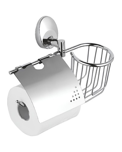 Держатель туалетной бумаги и освежителя воздуха Haiba HB1603-1 с крышкой Хром