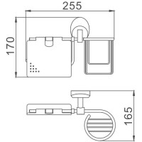 Держатель туалетной бумаги и освежителя воздуха Haiba HB1603-1 с крышкой Хром