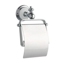 Держатель туалетной бумаги Boheme Vogue Bianco 10131 с крышкой Хром
