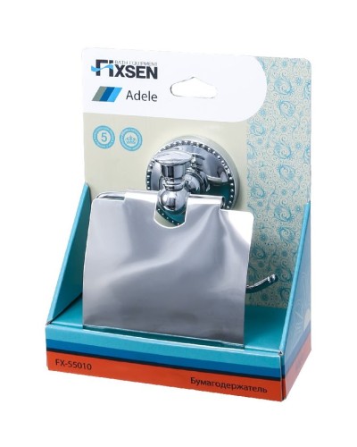 Держатель туалетной бумаги Fixsen Adele FX-55010 с крышкой Хром