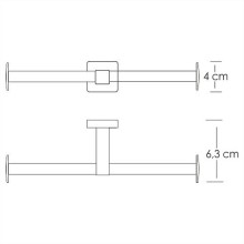 Держатель туалетной бумаги WasserKRAFT Lippe K-6596D двойной Хром