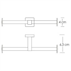 Держатель туалетной бумаги WasserKRAFT Lippe K-6596D двойной Хром