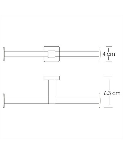 Держатель туалетной бумаги WasserKRAFT Lippe K-6596D двойной Хром