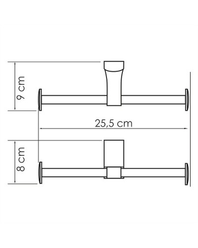 Держатель туалетной бумаги WasserKRAFT Leine K-5096D двойной Хром