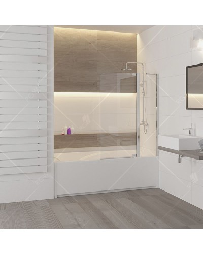 Шторка на ванну RGW Screens SC-03 110x150 профиль Хром стекло прозрачное
