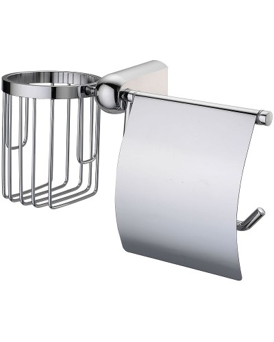 Держатель туалетной бумаги и освежителя воздуха WasserKRAFT Berkel K-6859 с крышкой Хром