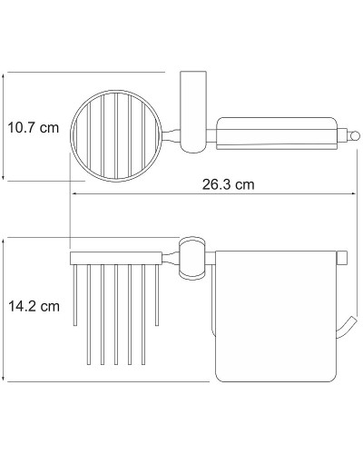 Держатель туалетной бумаги и освежителя воздуха WasserKRAFT Berkel K-6859 с крышкой Хром
