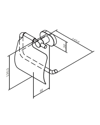 Держатель туалетной бумаги AM.PM Sense A74341400 с крышкой Хром