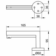 Держатель туалетной бумаги Keuco Edition 90 19062 010000 Хром