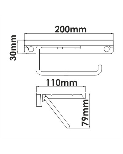 Держатель туалетной бумаги WasserKRAFT K-1425 Хром