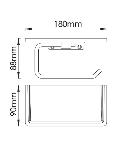 Держатель туалетной бумаги WasserKRAFT Abens K-1525 Черный матовый