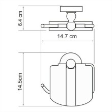 Держатель туалетной бумаги WasserKRAFT Regen K-6925 с крышкой Хром