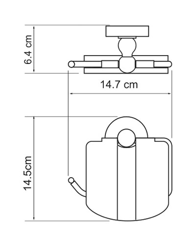 Держатель туалетной бумаги WasserKRAFT Aland K-8525 с крышкой Хром