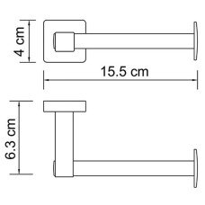 Держатель туалетной бумаги WasserKRAFT Dill K-3996 Хром