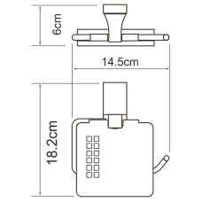 Держатель туалетной бумаги WasserKRAFT Lopau K-6025 с крышкой Хром