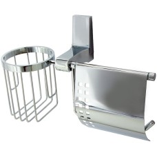 Держатель туалетной бумаги и освежителя воздуха WasserKRAFT Lopau K-6059 с крышкой Хром