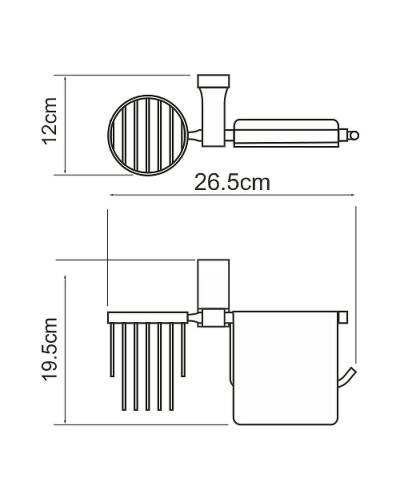 Держатель туалетной бумаги и освежителя воздуха WasserKRAFT Lopau K-6059 с крышкой Хром