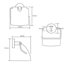 Держатель туалетной бумаги Bemeta Omega 104112012 с крышкой Хром