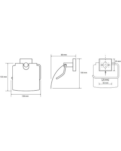Держатель туалетной бумаги Bemeta Beta 132112012 с крышкой Хром