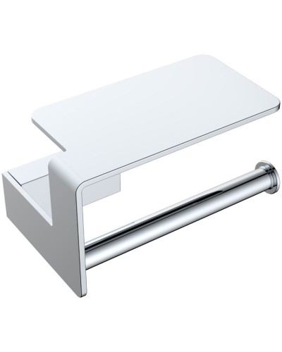 Держатель туалетной бумаги Boheme Q 10941-CR с полочкой Хром